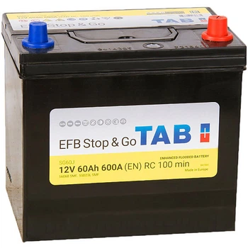 Аккумулятор автомобильный 60Ач 600А "+" справа TAB, TAB MAG EFB 60 JIS