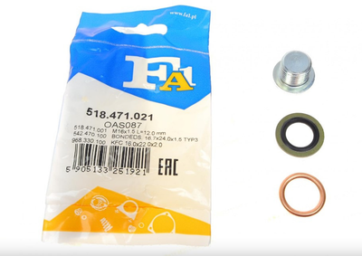 Болт слива масла Fischer Peugeot M16x1.5 L=12 (518.471.021)