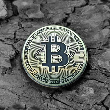 Монета латунная сувенирная "Биткоин (Bitcoin)" c гравировкой Гралекс 15-006-009