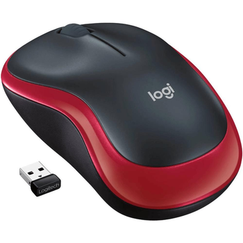 Мышь Logitech M185 Wireless, Black/Red, Refurbished