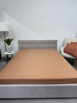 Простынь на резинке Ecotton 180х200 Orange Полисатин (2100024589005)