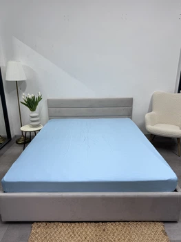 Простынь на резинке Ecotton 90х200 Blue Полисатин (2100024593002)