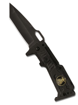 Кишеньковий ніж складний для поліції Mil-Tec Чорний (15312000)