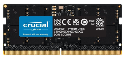 Модуль пам'яті Crucial DDR5 24GB SODIMM 5600MHz (CT24G56C46S5)