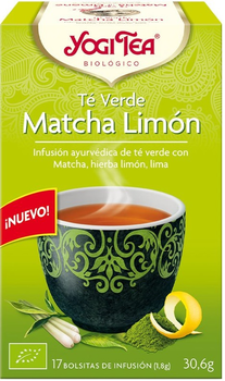 Herbata Yogi Tea Te Verde Matcha Limon 17 torebek x 1.8 g (4012824403260)