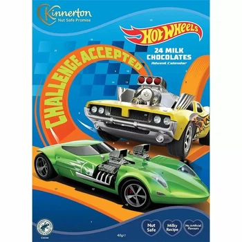 Адвент Календар із шоколадками Kinnerton Hot Wheels Advent Calendar 40г