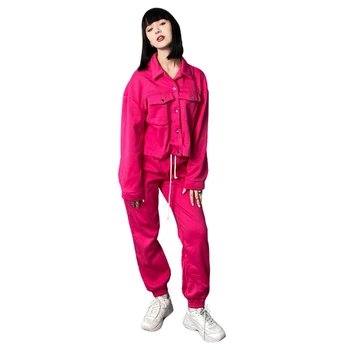 Жіночий спортивний костюм Eleve fashion рожевий L