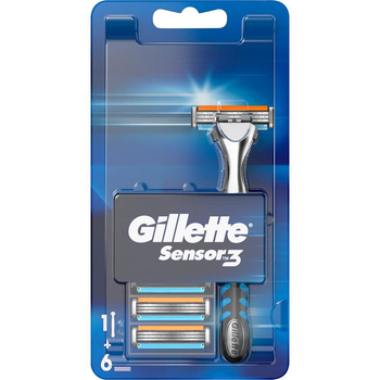 Бритва Gillette Sensor Excel 3 + 6 змінних касет (7702018550807)