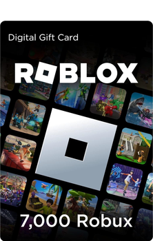 Карта поповнення Roblox Gift Card 7000 Robux | Роблокс 7000 Робукс (цифровий код активації)