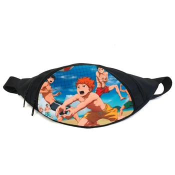 Поясная сумка бананка Волейбол хайкю Haikyuu (GB H 07) Gear Bag черная