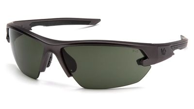 Очки защитные Venture Gear Tactical Semtex 2.0 Gun Metal (forest gray) Anti-Fog чёрно-зелёные в оправе цвета тёмный металлик