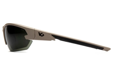 Окуляри захисні відкриті Venture Gear Tactical Semtex 2.0 Tan (forest grey) Anti-Fog чорно-зелені в пісочній оправі