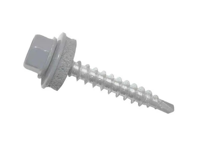 Саморізи даховий КРЕПТЕХ 4,8 х 35 сірий 250шт зі свердлом RAL 9006 SDS