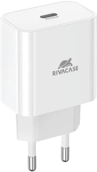 Сетевое зарядное устройство RIVACASE PS4101 W00 1 USB Type-C PD 20 Вт White