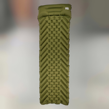 Каремат надувной Skif Outdoor Bachelor Ultralight, 190х55х5 см, цвет – Олива, лёгкий надувной каремат военный