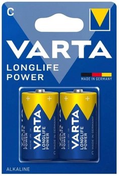 Батарейка Varta Longlife Power BLI 2 Alkaline C (4008496559435)