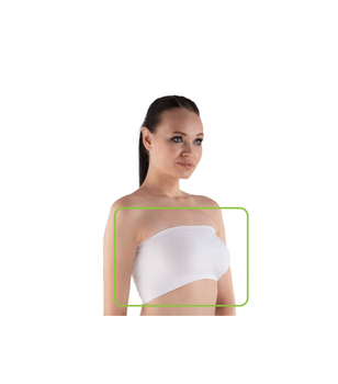 Женский топ без бретелей из микрофибры - Formeasy - 6600-3 - M/L - Белый