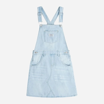 Sukienka ogrodniczka dziecięca dla dziewczynki jeansowa Levi's 4EH031-L6Q 134-140 cm Niebieska (3665115966541)