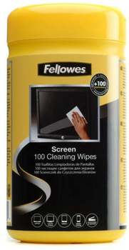 Серветки Fellowes просочені до екрану в тубусі 100 шт (9970330)