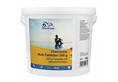 Multitab Chemoform (табл. 200 г) повільнорозчинний хлорпрепарат для тривалого хлорування 5 кг