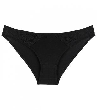Черные женские&nbsp;трусы&nbsp;слипы&nbsp;с кружевом - Donella - 9071S - XXL - Черный
