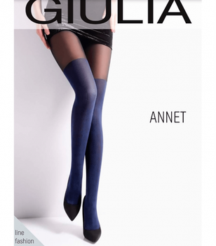 Фантазийные&nbsp;колготки с имитацией чулок ANNET 60 (5) - Giulia - ANNET 60 (5) - 2-S - Navy