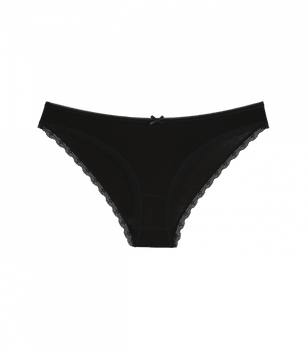 Черные трусики слипы с кружевом - Donella - 2195S - S - Черный