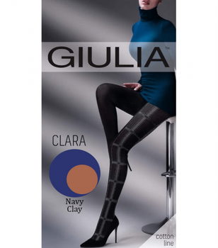 Теплые&nbsp;зимние&nbsp;колготки CLARA 200 (1) - Giulia - CLARA 200 (1) - 2-S - Navy/Clay
