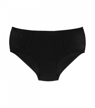 Черные ажурные женские трусы - Donella - 254301Q - 3XL - Черный