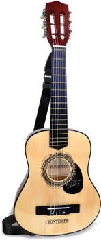 Drewniana gitara Bontempi ze strunami i paskiem na ramię 75 cm (0047663114835)