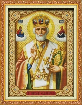Набор для вышивания по нанесённой на канву схеме "Pope".AIDA 14CT printed , 52*66 см