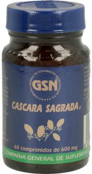 Дієтична добавка Gsn Cascara Sagrada 60 таблеток (8426609010059)