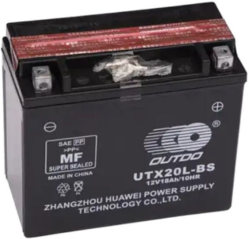 Мото акумулятор Outdo MOTO AGM 6CT-18Ah з електролітом (UTX20L-BS)