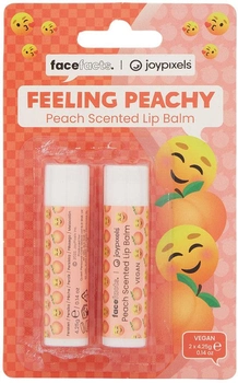 Бальзам для губ Face Facts Joypixels Lip Balm Peach 2 х 4.25 г ( 5031413929409)