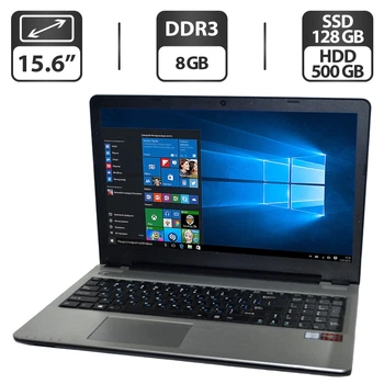 Ноутбук Pegatron D15S PlaidBook / 15.6" (1366x768) TN / Intel Core i5-6200U (2 (4) ядра по 2.3 - 2.8 GHz) / 8 GB DDR3 / 128 GB SSD M.2 + 500 GB HDD / Intel HD Graphics 520 / WebCam / VGA б/у