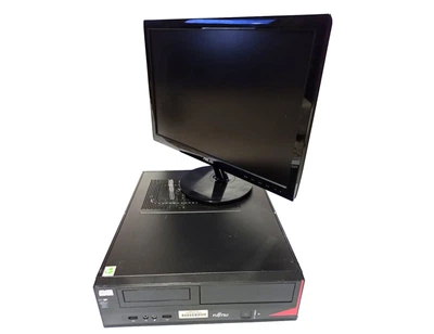 Комплект ПК: Fujitsu Esprimo E420 E85+ SFF / Intel Core i3-4160 (2 (4) ядра по 3.6 GHz) / 8 GB DDR3 / 500 GB HDD / Intel HD Graphics 4400 + Монітор Asus VS198D / 19" (1440x900) TN / 1x VGA б/в