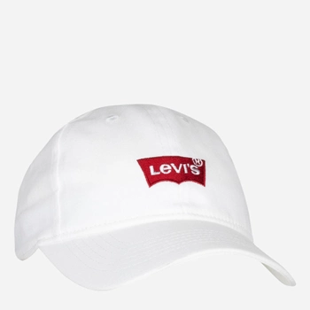Czapka z daszkiem chłopięca Levi's Lan Core Batwing Curve Brimcap 9A8329-001 One Size Biała (3665115212624)