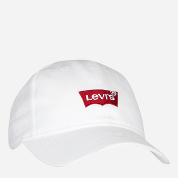 Czapka z daszkiem chłopięca Levi's Lan Core Batwing Curve Brimcap 9A8329-001 One Size Biała (3665115212624)