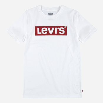 Koszulka chłopięca Levi's Lvb Short Sleeve Graphic Tee Shirt 9EE551-001 134-140 cm Biała (3665115674187)