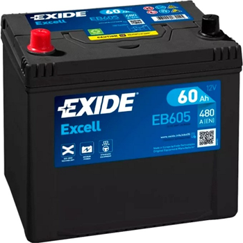 Автомобільний акумулятор Exide 6СТ-60 Аз EXCELL (EB605)
