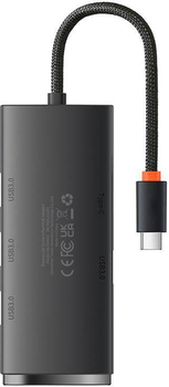 USB-хаб USB HUB Baseus WKQX080101 USB-C 4-портовий 25 см (WKQX080101)