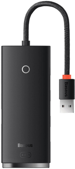 USB-хаб 4в1 Baseus Lite Series WKQX080001 4xUSB 5Gb/s Чорний (WKQX080001)
