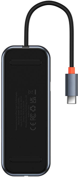 USB-хаб 6в1 Baseus AcmeJoy WKJZ010313 series USB-C до 2xUSB 3.0 + USB 2.0 + USB-C PD + HDMI + RJ45 Сірий (WKJZ010313)