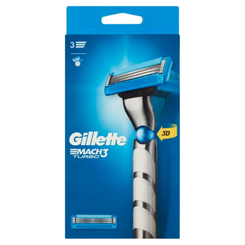 Бритва Gillette Mach 3 Turbo і 2 картриджа (7702018514281)