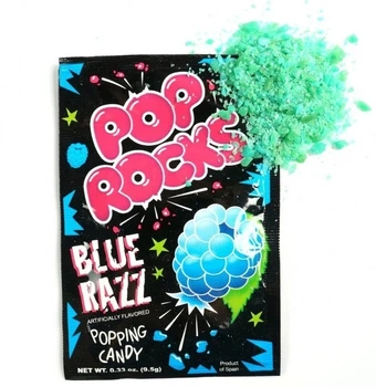 Стріляючі цукерки Pop Rocks Блакитна Малина 9.5 г