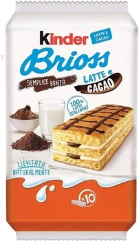 Молочний бісквіт з какао Kinder Brioss 10 шт 270 г