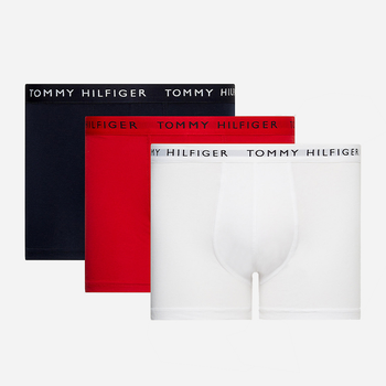 Zestaw majtek szorty Tommy Hilfiger UM0UM02203-0WS M 3 szt Biały/Czerwony/Czarny (8720113390738)