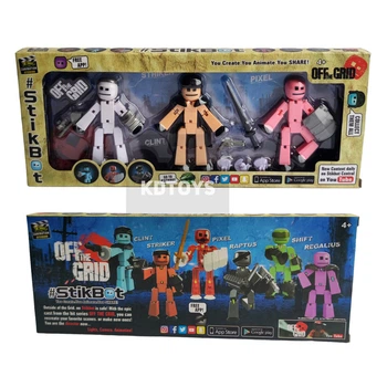 Набор фигурок стикбот для анимационного творчества Stikbot New collection Стикбот с оружием и одеждой для съёмки видео (NS3F-2)