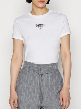 Koszulka damska bawełniana Tommy Jeans DW0DW17839-YBR S Biała (8720646670994)