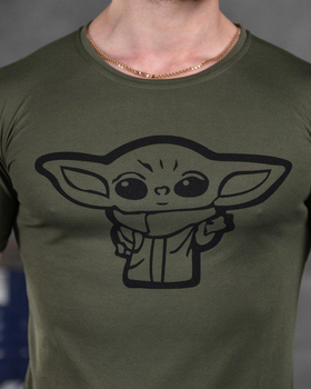Тактична чоловіча потовідвідна футболка Yoda M олива (85831)